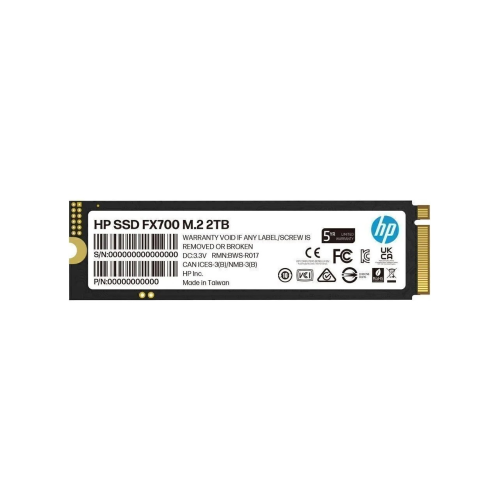 HP 8U2N5AA, FX700, 2TB, 7200/6200, Gen4, NVMe PCIe M.2, 3D NAND, SSD