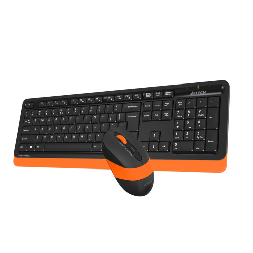 A4 TECH FG1010, Turuncu, FSTYLER, 2.4Ghz Kablosuz, Türkçe Q, Klavye Mouse Set