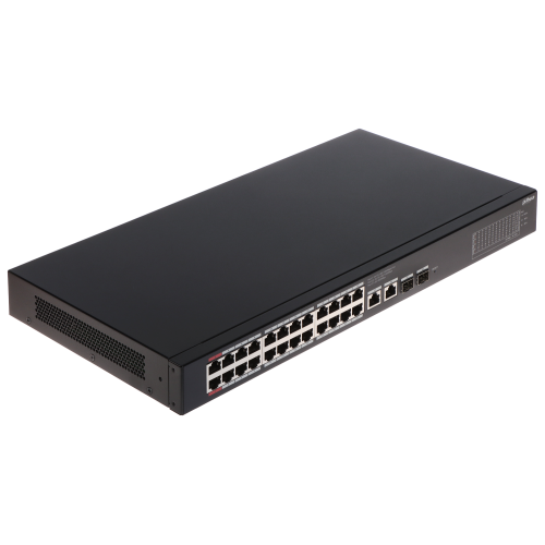 DAHUA CS4228-24GT-240, 24Port, Gigabit, PoE 240W, 2 Port Uplink, 2 Port SFP Gigabit Combo, Cloud Yönetilebilir, Switch
