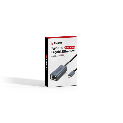 ENKADO EKD-TP45, GigaBit, Type-C to RJ45, Metal, Ethernet Kartı
