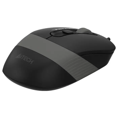 A4 TECH FM10, Siyah-Gri, V-Track, 1600dpi, 4 Buton, Usb Kablolu, Optik Mouse