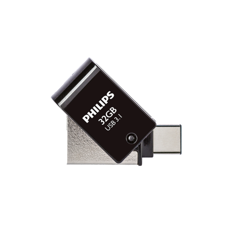 PHILIPS FM32DC152B, 32GB, USB 3.1 ve Type-C, İkisi Bir Arada, Gece Siyahı, Flash Disk