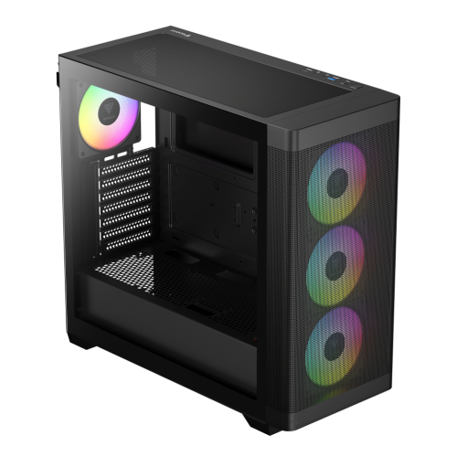 GAMDIAS ATHENA M3, 850W, 80+ Bronze, Tempered Glass, Type-C, Mesh Ön Panel, ARGB, ATX, GAMING KASA