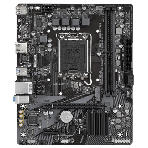 GIGABYTE H610M K V2, rev.1.0, 2xDDR5, M.2, DP, HDMI, 12-13.Nesil, LGA1700 Soket, Anakart