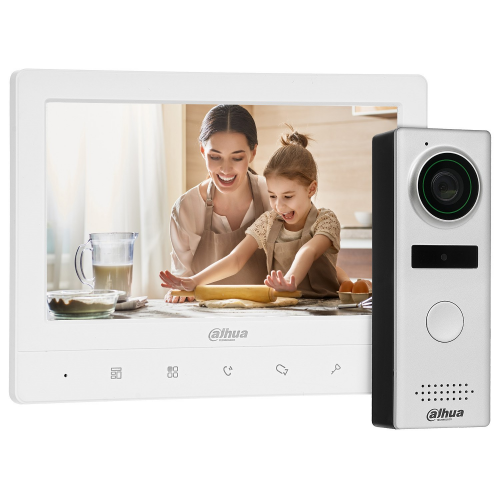 DAHUA KTA02, Analog Villa Tipi Görüntülü  İnterkom Kit, 7 inç TFT Ekran, 1,3Mp Kamera, Analog Villa Kit