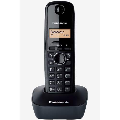 PANASONIC KX-TG1611, Dect Telefon, Siyah, 17 Saat Konuşma, 150 Saat Bekleme, 50 Kişilik Rehber