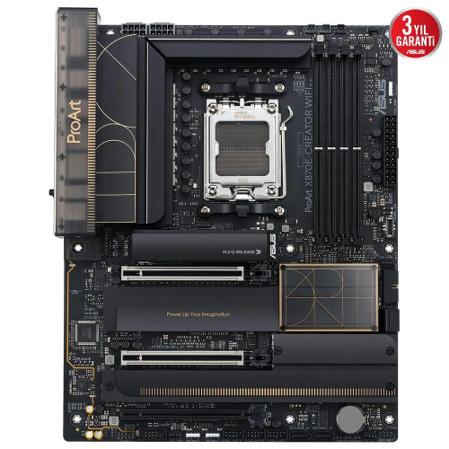 ASUS PROART X870E-CREATOR WIFI, 4xDDR5, 4xM.2, HDMI, DP, Type-C, PCIe 5.0, Wi-Fi 7, Bluetooth v5.4, AM5 Soket GAMING Anakart