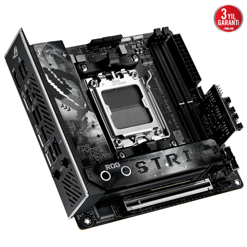ASUS ROG STRIX X870-I GAMING WIFI, 2xDDR5, 2xM.2, HDMI, DP, Type-C, Wi-Fi 7, Bluetooth v5.4, Mini ITX, AM5 Soket GAMING Anakart