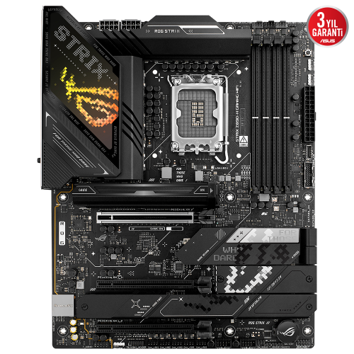 ASUS ROG STRIX Z890-H GAMING WIFI, 9066MHz, 4xDDR5, 4x M.2, HDMI, DP, Type-C, Wi-Fi 7, Bluetooth 5.4, Intel Core Ultra CPU(Seri 2), LGA1851 Soket, Gaming Anakart