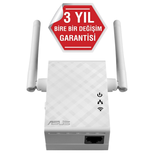 ASUS RP-N12, N300, 300Mbps, 2.4GHz WPS Butonu, 1Port Megabit Lan, Menzil Genişletici