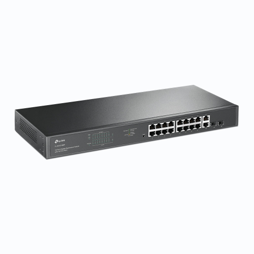 TP-LINK SG1218MP, 16 Port, Gigabit, PoE 250W, 2 Port Gigabit Combo SFP, Rackmount, Yönetilemez, Switch