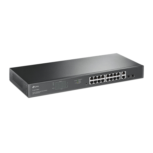 TP-LINK SG1218MPE, 16 Port, Gigabit, PoE 250W, 2 Port Gigabit Combo SFP, Rackmount, Yönetilebilir, Switch