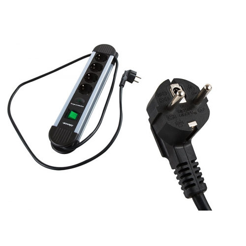 S-LINK Swapp SPGKS03, 3 Soket, Akım Korumalı Priz, 1.5Mt Kablo, 900 Joule (Gri) %100 Bakır