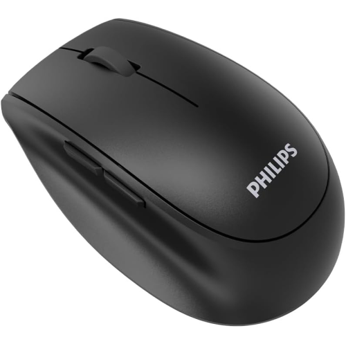 PHILIPS SPK7627B, Siyah, USB Nano 2,4Gh ve Bluetooth Kablosuz, 1600dpi, Optic, 5 Tuşlu, Şarj Edilebilir, Mouse