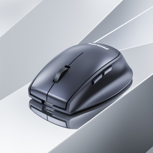 PHILIPS SPK7627K, Gri, USB Nano 2,4Gh ve Bluetooth Kablosuz, 1600dpi, Optic, 5 Tuşlu, Şarj Edilebilir, Mouse