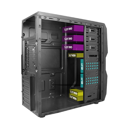 VENTO TA-K61 Mid Tower, 650W 80+ Siyah, ATX Kurumsal KASA