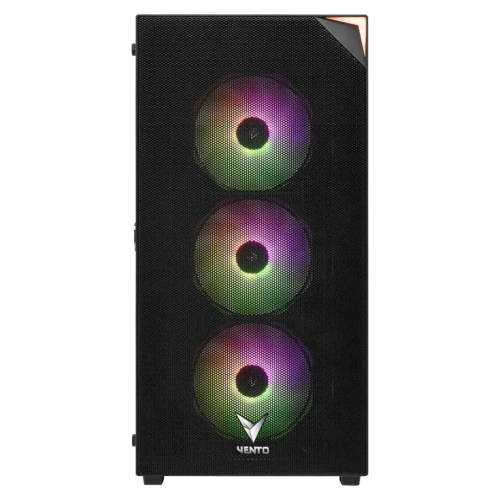 VENTO VG3400S Mid Tower, 750W 80+ Siyah, Temperli Cam, RGB, ATX GAMING KASA