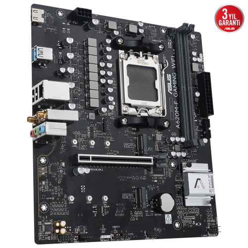 ASUS A620M-F GAMING WIFI, 2xDDR5, 2xM.2, HDMI, Wi-Fi 6E, Bluetooth v5.3, AM5 Soket Gaming Anakart