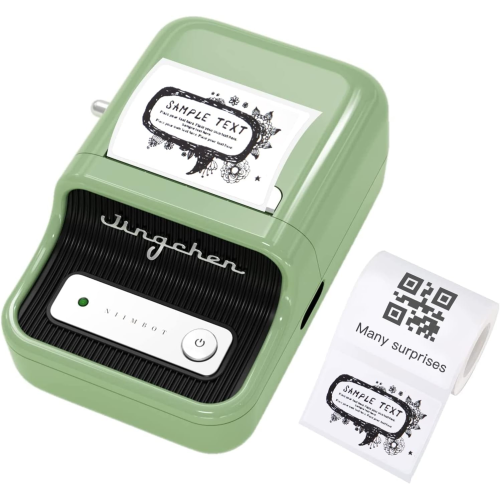 NIIMBOT B21, Taşınabilir, Mürekkepsiz, Termal Etiket Yazıcı (Bluetooth, Type-C) Yeşil