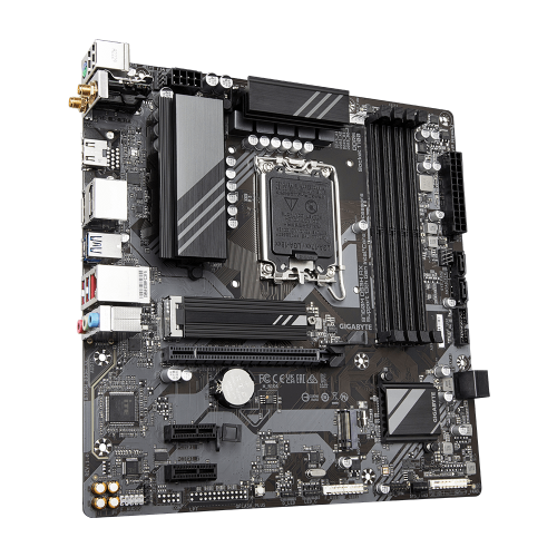 GIGABYTE B760M DS3H AX, rev.1.0, 4xDDR5, 2xM.2, 2xDP, HDMI, Type-C, Wi-Fi 6E, Bluetooth v5.3, 12-13-14.Nesil, LGA1700 Soket, Anakart