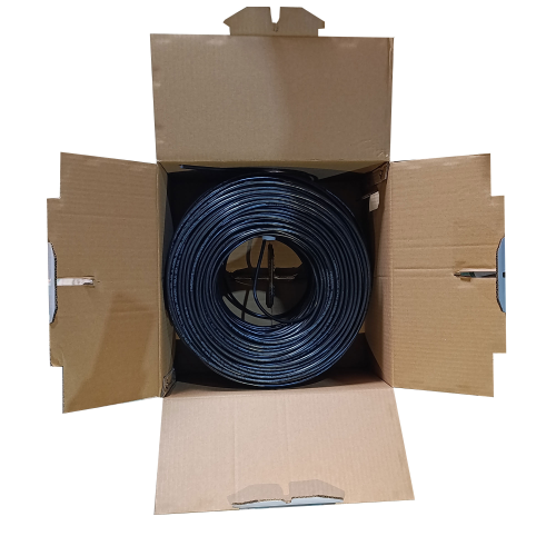 POWERGATE CAT6-OUT-COPPER, Outdoor (Dış Mekan), Polietilen, 23AWG 0.57mm, UTP, CAT6, %100 Bakır Kablo, 305m, Siyah