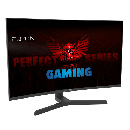 RAYDIN EG27RFA-300HZ, 27", 1ms, 300Hz, Full HD, 350 nits, 2xHDMI, DP, Hoparlör, VA LED, R1500 Curved, Yükseklik Ayarlı Ayak, Frameless, FreeSync Gaming Monitör