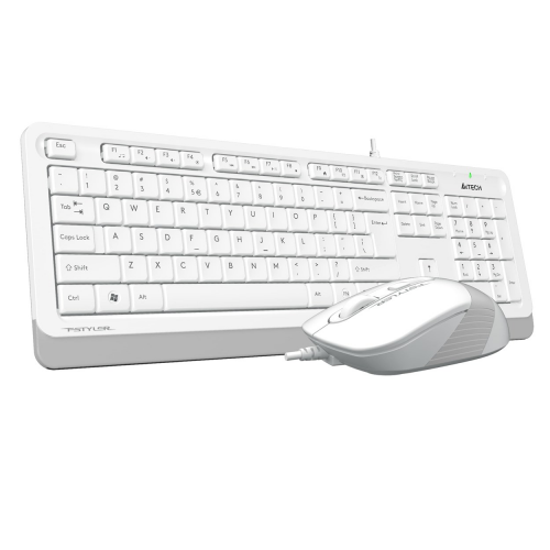 A4 TECH F1010, Beyaz, FSTYLER, USB Kablolu, Türkçe Q, M.Medya Klavye Mouse Set
