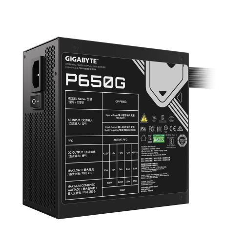 GIGABYTE GP-P650G, 650W, 80+ GOLD, GAMING Power Supply