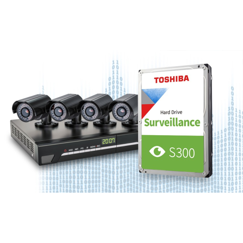 TOSHIBA S300, HDWT840UZSVA, 3.5", 4TB, 256Mb 5400 Rpm, 7/24 Güvenlik HDD