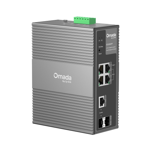 Omada IES206GPP Industrial, 6 Port Gigabit, 1Port Poe++, 3 Port Poe+, 1 Port Gigabit Combo SFP, 120W, Yönetilebilir, Endüstriyel Switch