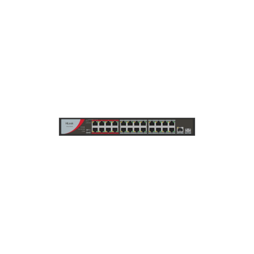 HILOOK NS-0326P-230(B), 24Port, Megabit, PoE 230W, 1 Port GigaBit Lan, 1 Port GigaBit SFP, Long Range 250Metre, Yönetilemez, Masaüstü Switch