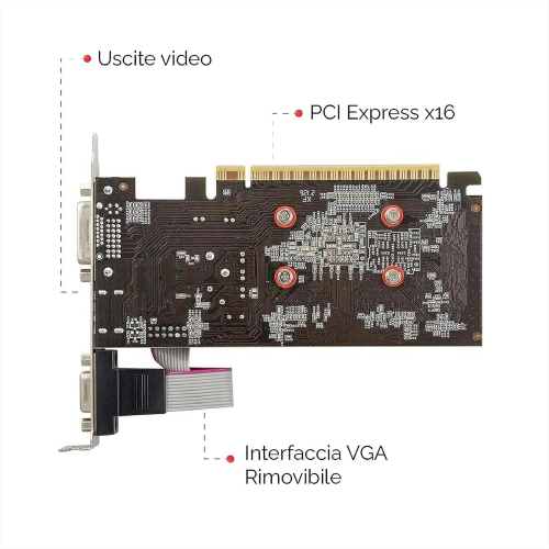 PELADN Nvidia GT 730, 2Gb, GDDR3, 64Bit, 1xD-Sub, 1xDVI, 1xHDMI Ekran Kartı