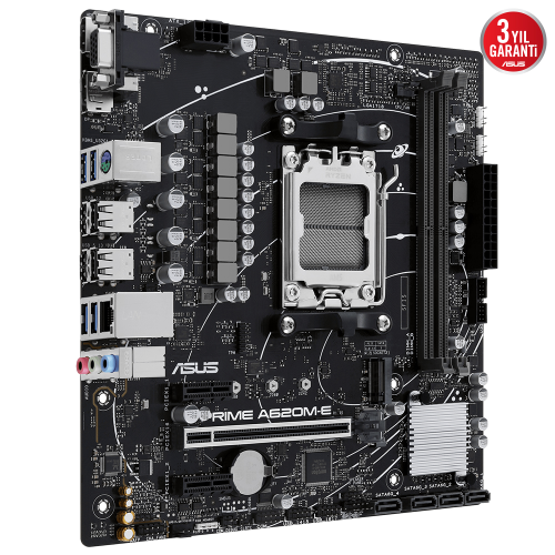 ASUS PRIME A620M-E-CSM, 2xDDR5, 1x M.2, D-SUB, DP, HDMI, AM5 Soket Anakart