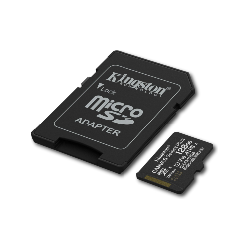 KINGSTON SDCS3/128GB, Canvas Select Plus Gen3 A1, 100Mb/s, MicroSD Kart Bellek (SD Adaptörlü)