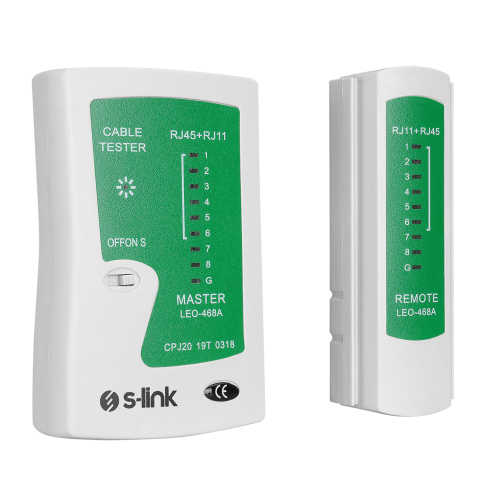S-LINK SL-468, RJ45 ve RJ11 Tester, Kablo Test Cihazı