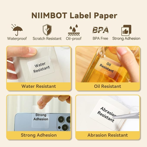 NIIMBOT T40 Etiket 40mm x 60mm 125 adet Şeffaf  (B1,B21S,B3S)