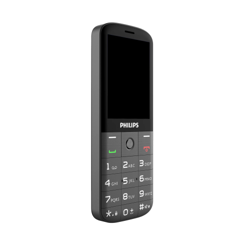PHILIPS Xenium E227, 32Mb, Siyah, 32Mb Ram, 2,8inc Ekran, Arka Kamera, Çift Sim Desteği, FM Radyo, 1700mAh Pil, El Feneri, Türkiye KVK Garantili