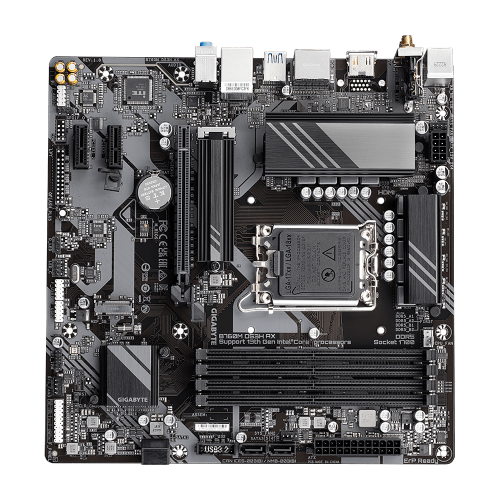 GIGABYTE B760M DS3H AX, rev.1.0, 4xDDR5, 2xM.2, 2xDP, HDMI, Type-C, Wi-Fi 6E, Bluetooth v5.3, 12-13-14.Nesil, LGA1700 Soket, Anakart