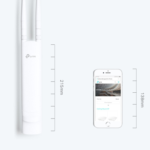OMADA EAP110-Outdoor, 1Port Gigabit PoE, 300Mbps, 2,4Ghz, Pasif Poe, Indoor/Outdoor Access Point