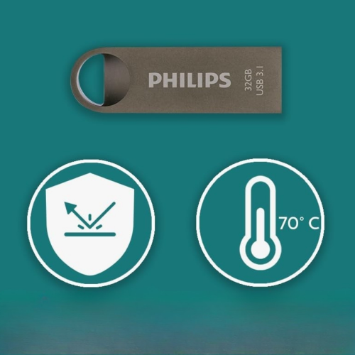 PHILIPS FM32FD165B, 32GB, USB 3.1, Moon, Uzay Grisi, Flash Disk