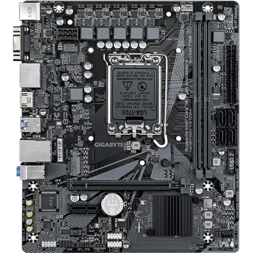 GIGABYTE H610M S2H V3, DDR4, rev1.0, 2xDDR4, M.2, D-SUB, HDMI, DP, 12-13.14.Nesil, LGA1700 Soket, Anakart
