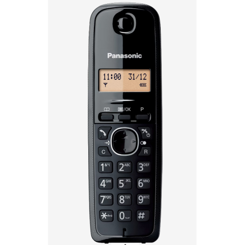 PANASONIC KX-TG1611, Dect Telefon, Siyah, 17 Saat Konuşma, 150 Saat Bekleme, 50 Kişilik Rehber