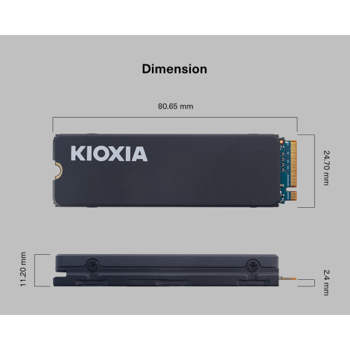 KIOXIA EXCERIA HEATSINK G4, LSC11K4T09G8, 4TB, 6200/4900, Gen4, NVME PCIe M.2 2280, SSD,(Soğutuculu)