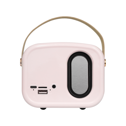 MIKADO MD-24BT, Echoes, Pembe, 3W, Taşınabilir, USB/TF Kart/Bluetooth, 800mAh, Klasik Retro Müzik Kutusu