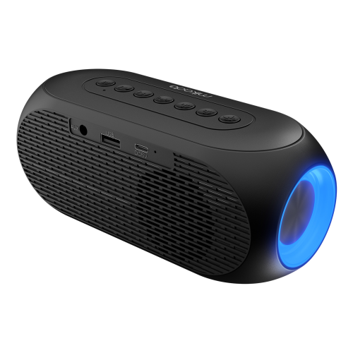 MIKADO MD-W7, Siyah, 5W, FM Radyo, USB, AUX, Bluetooth, Kablosuz, Taşınabilir, 1200mAh Batarya, Alarmlı Saat, Derece ve Speaker