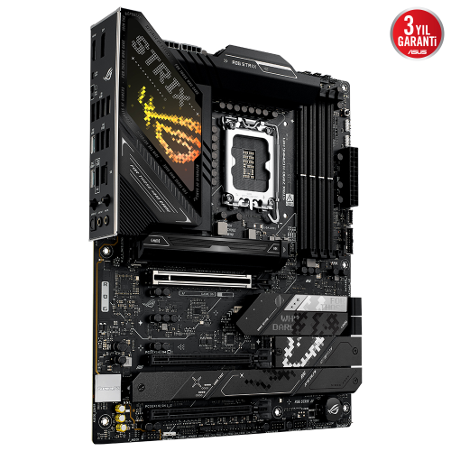 ASUS ROG STRIX Z890-H GAMING WIFI, 9066MHz, 4xDDR5, 4x M.2, HDMI, DP, Type-C, Wi-Fi 7, Bluetooth 5.4, Intel Core Ultra CPU(Seri 2), LGA1851 Soket, Gaming Anakart