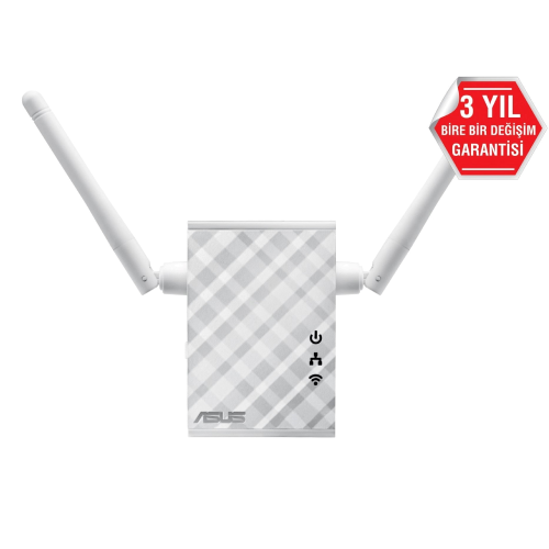 ASUS RP-N12, N300, 300Mbps, 2.4GHz WPS Butonu, 1Port Megabit Lan, Menzil Genişletici