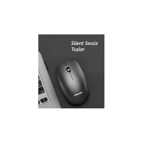 PHILIPS SPK7315B, Siyah, USB Nano 2,4Gh Kablosuz, 1200dpi, Optic, 3 Tuşlu, Mouse