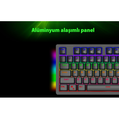 T-DAGGER BALI, T-TGK311, USB Kablolu, Türkçe Q,  Rainbow RGB, Mechanical, Blue Switch, Gaming Klavye (Powered By REDRAGON)