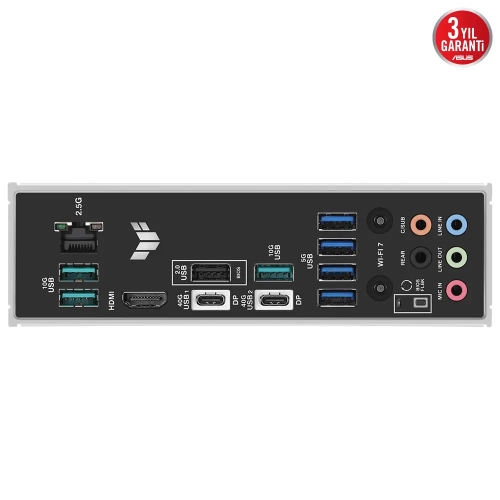 ASUS TUF GAMING X870-PLUS WIFI, 4xDDR5, 4xM.2, HDMI, DP, Type-C, Wi-Fi 7, Bluetooth v5.4, AM5 Soket GAMING Anakart